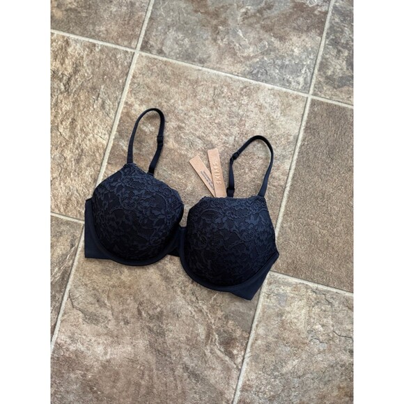 Skims Fits Everybody Lace T-shirt Bra Onyx Size 34D - Picture 7 of 11